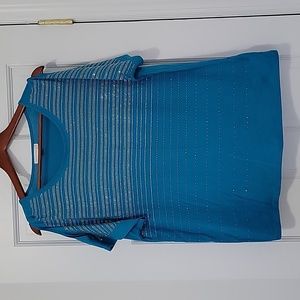 Westport Bedazzled Peep Shoulder Top